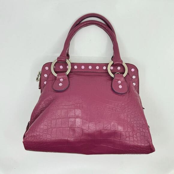 Vintage TOSCA BLU Fuchsia Leather Small Handbag - Picture 1 of 6